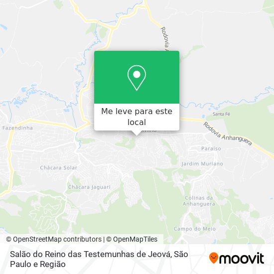 Salão do Reino das Testemunhas de Jeová mapa