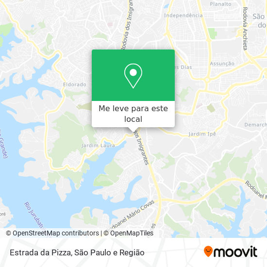 Estrada da Pizza mapa