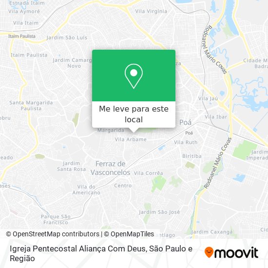 Igreja Pentecostal Aliança Com Deus mapa