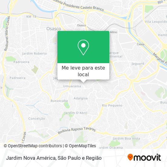 Jardim Nova América mapa