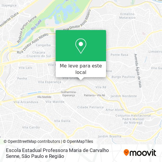 Escola Estadual Professora Maria de Carvalho Senne mapa