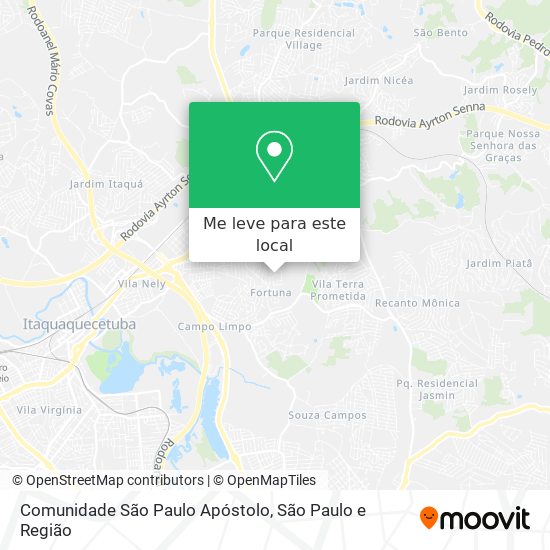 Comunidade São Paulo Apóstolo mapa
