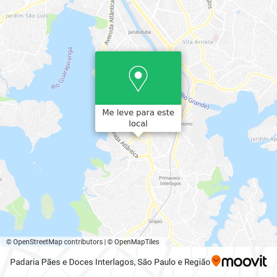 Padaria Pães e Doces Interlagos mapa