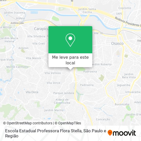 Escola Estadual Professora Flora Stella mapa