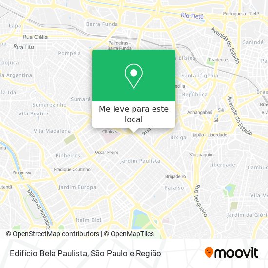 Edifício Bela Paulista mapa
