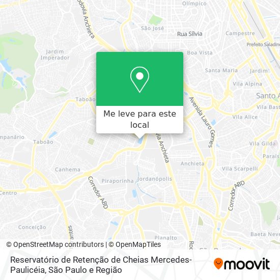 Reservatório de Retenção de Cheias  Mercedes-Paulicéia mapa