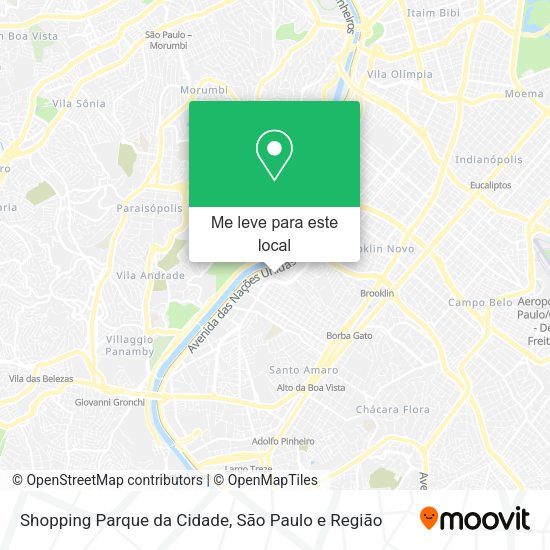 Shopping Parque da Cidade mapa