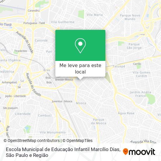 Escola Municipal de Educação Infantil Marcílio Dias mapa