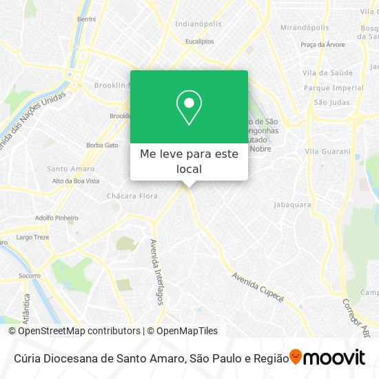 Cúria Diocesana de Santo Amaro mapa
