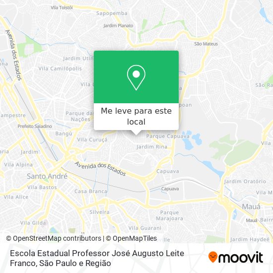 Escola Estadual Professor José Augusto Leite Franco mapa