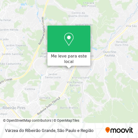 Várzea do Ribeirão Grande mapa