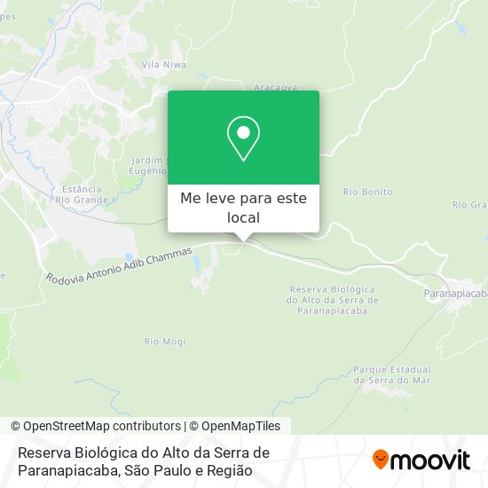 Reserva Biológica do Alto da Serra de Paranapiacaba mapa
