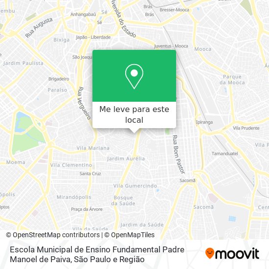 Escola Municipal de Ensino Fundamental Padre Manoel de Paiva mapa