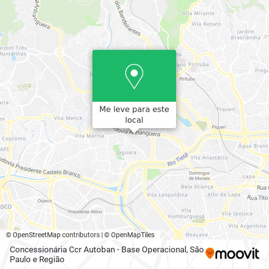 Concessionária Ccr Autoban - Base Operacional mapa