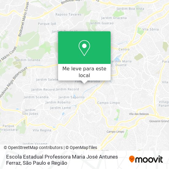 Escola Estadual Professora Maria José Antunes Ferraz mapa