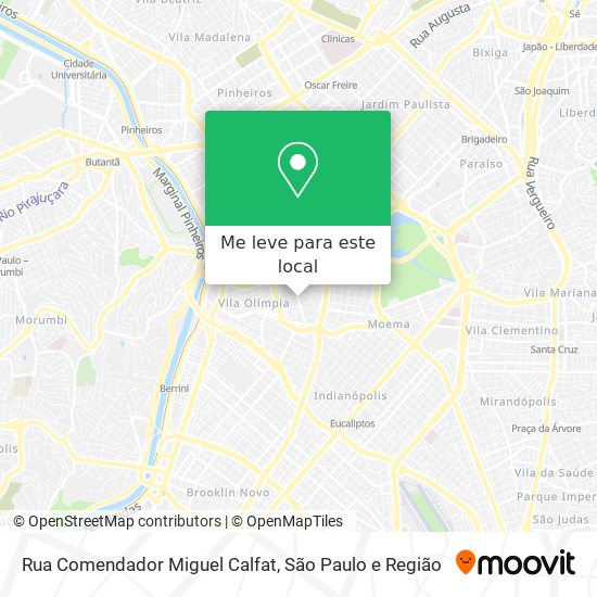 Rua Comendador Miguel Calfat mapa