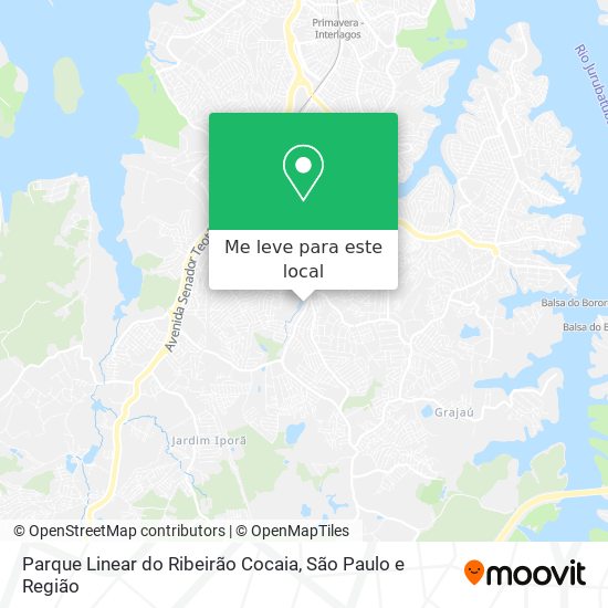 Parque Linear do Ribeirão Cocaia mapa