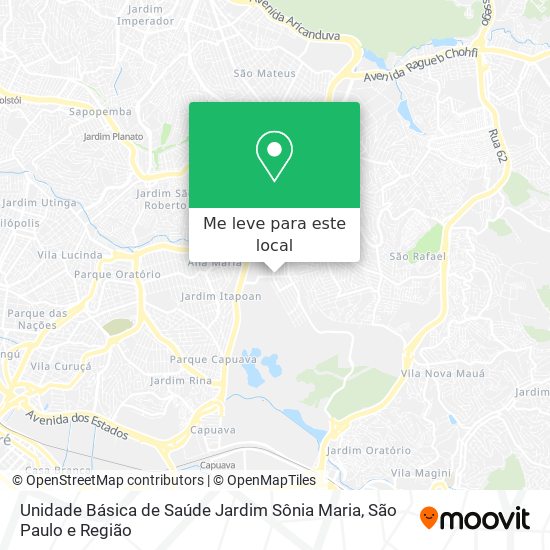 Unidade Básica de Saúde Jardim Sônia Maria mapa