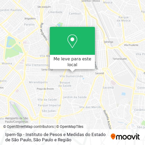 Ipem-Sp - Instituto de Pesos e Medidas do Estado de São Paulo mapa