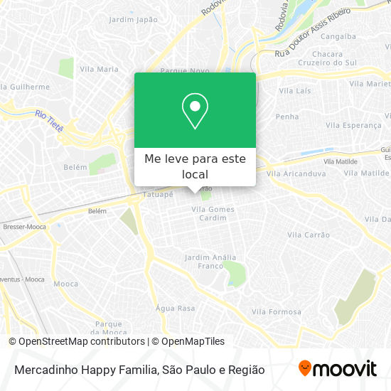 Mercadinho Happy Familia mapa