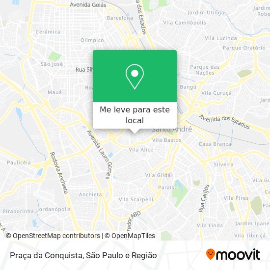 Praça da Conquista mapa