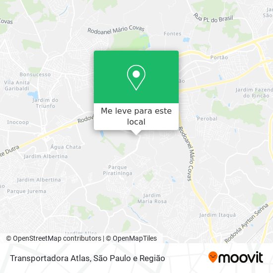 Transportadora Atlas mapa