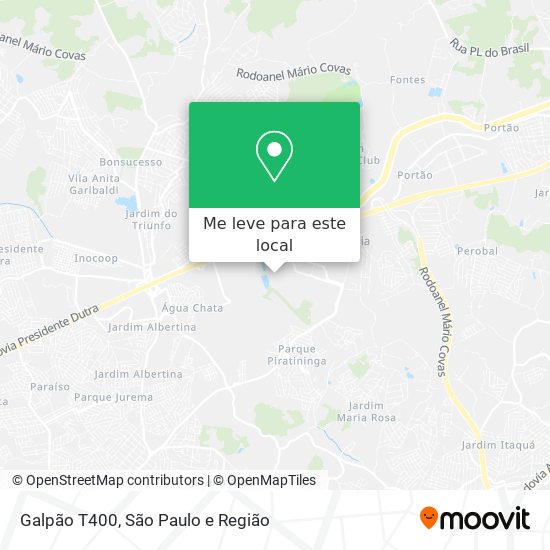 Galpão T400 mapa