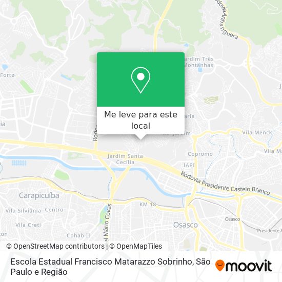 Escola Estadual Francisco Matarazzo Sobrinho mapa