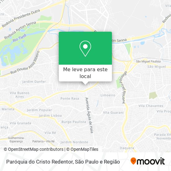 Paróquia do Cristo Redentor mapa