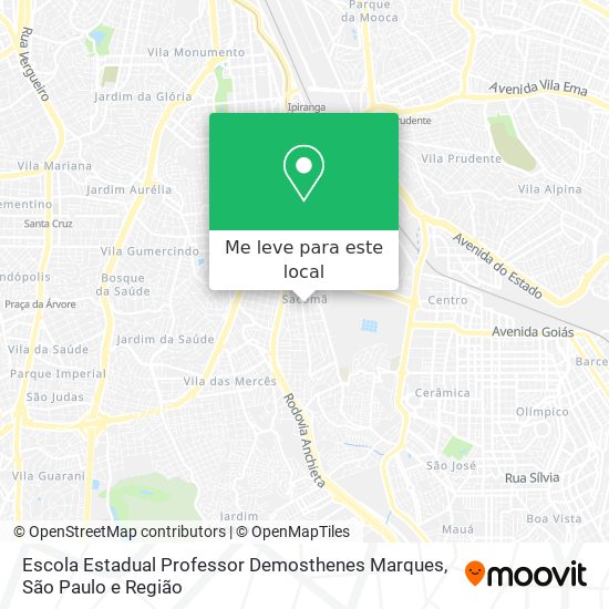 Escola Estadual Professor Demosthenes Marques mapa