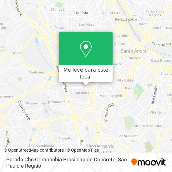 Parada Cbc Companhia Brasileira de Concreto mapa