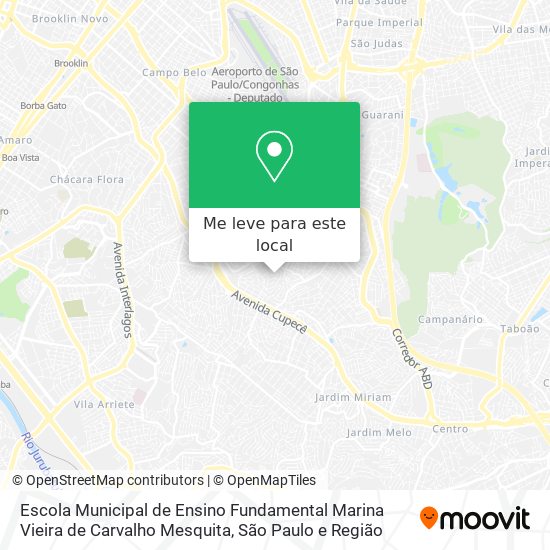 Escola Municipal de Ensino Fundamental Marina Vieira de Carvalho Mesquita mapa