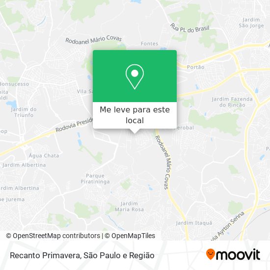 Recanto Primavera mapa