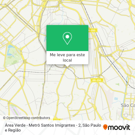 Área Verde - Metrô Santos Imigrantes - 2 mapa