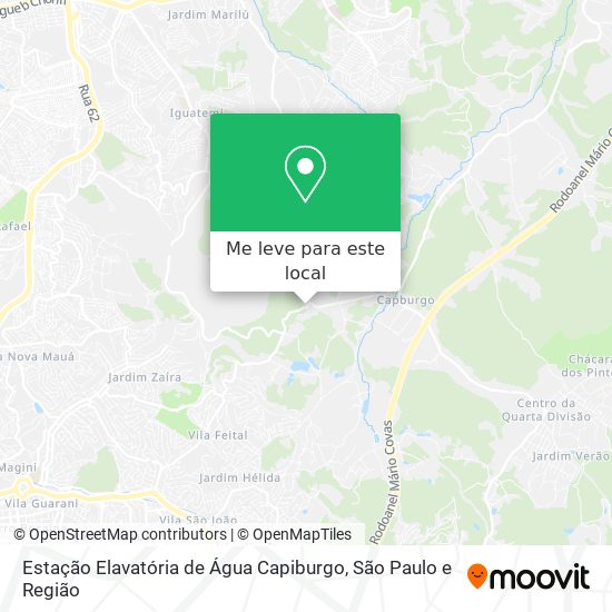 Estação Elavatória de Água Capiburgo mapa