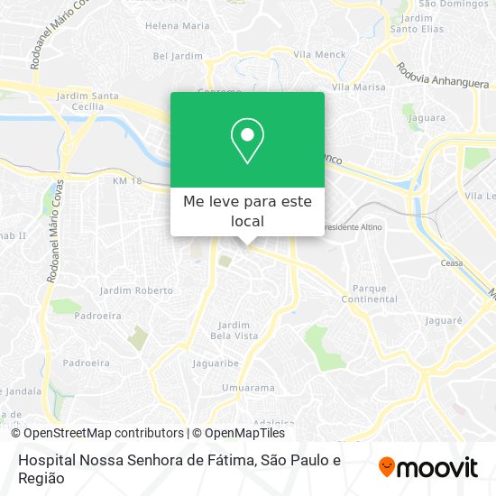 Hospital Nossa Senhora de Fátima mapa