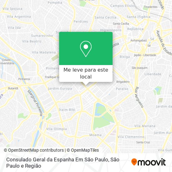 Consulado Geral da Espanha Em São Paulo mapa