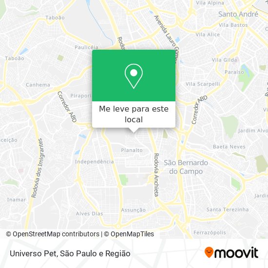 Universo Pet mapa