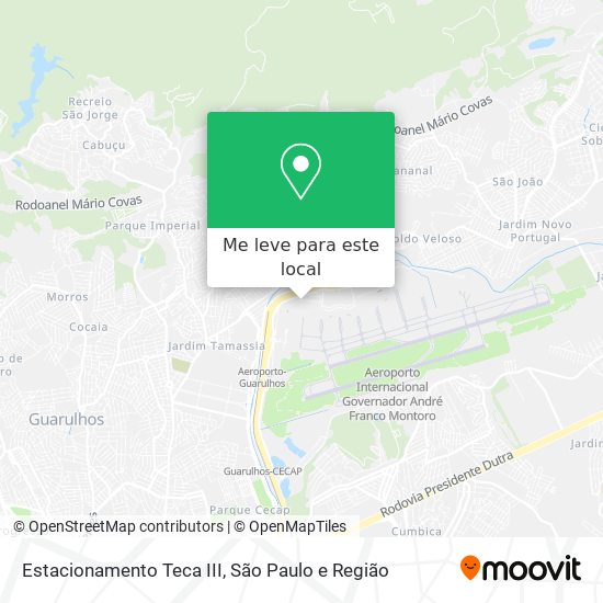 Estacionamento Teca III mapa