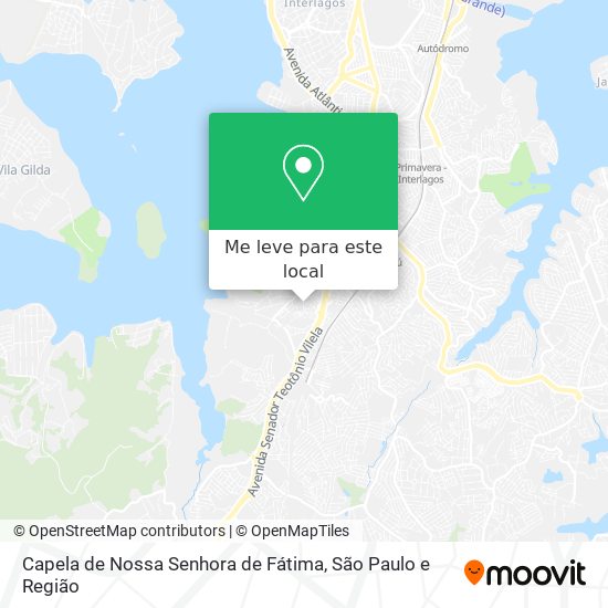 Capela de Nossa Senhora de Fátima mapa