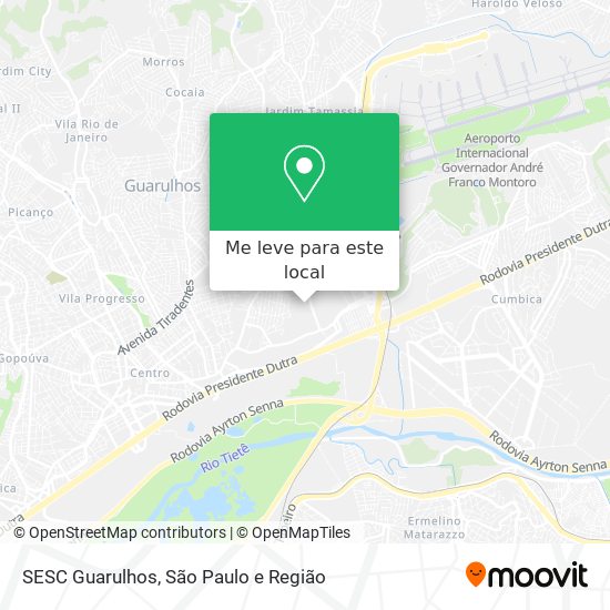 SESC Guarulhos mapa