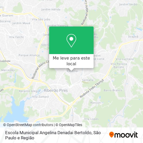 Escola Municipal Angelina Denadai Bertoldo mapa