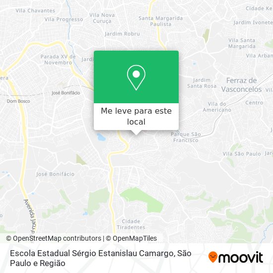 Escola Estadual Sérgio Estanislau Camargo mapa