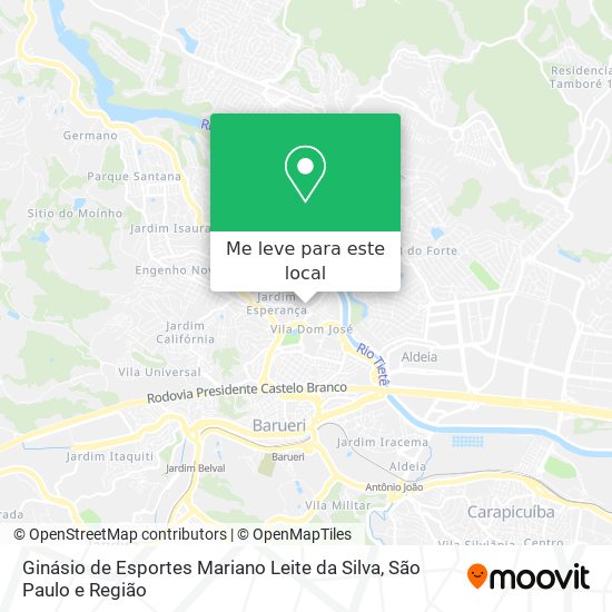 Ginásio de Esportes Mariano Leite da Silva mapa