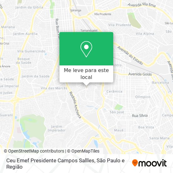 Ceu Emef Presidente Campos Sallles mapa