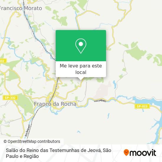 Salão do Reino das Testemunhas de Jeová mapa