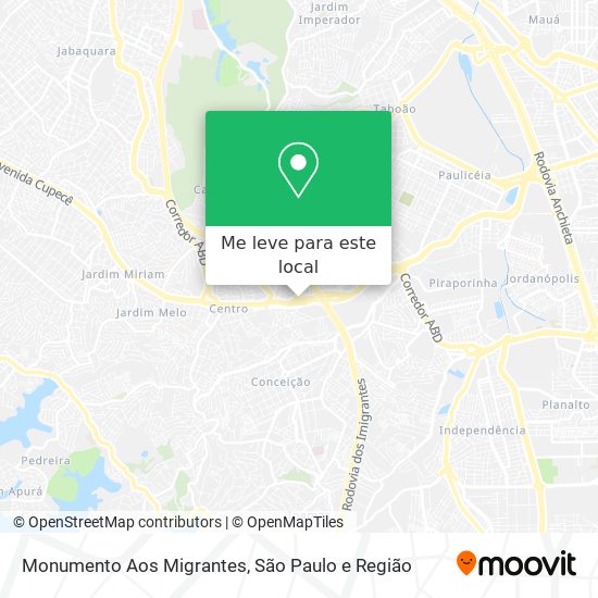 Monumento Aos Migrantes mapa