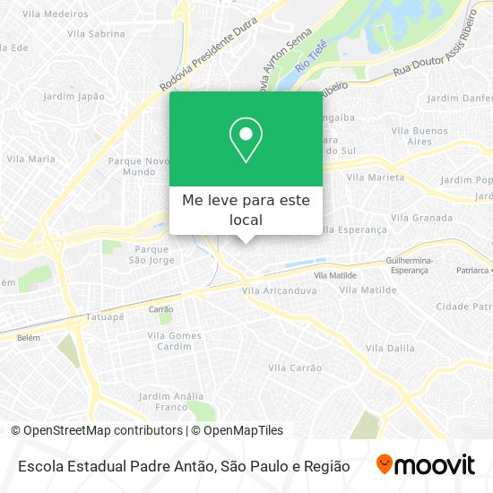 Escola Estadual Padre Antão mapa