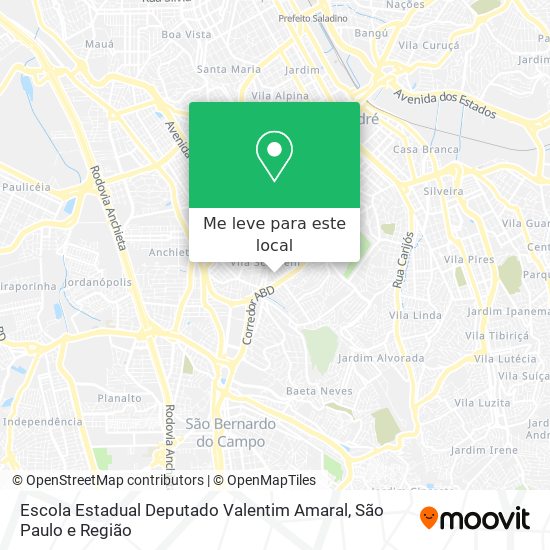 Escola Estadual Deputado Valentim Amaral mapa