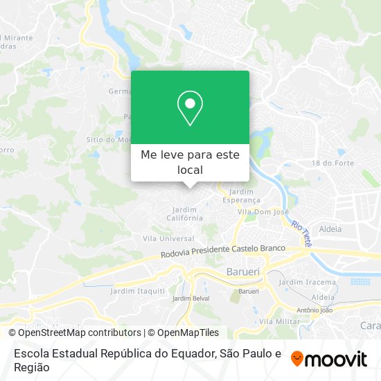 Escola Estadual República do Equador mapa